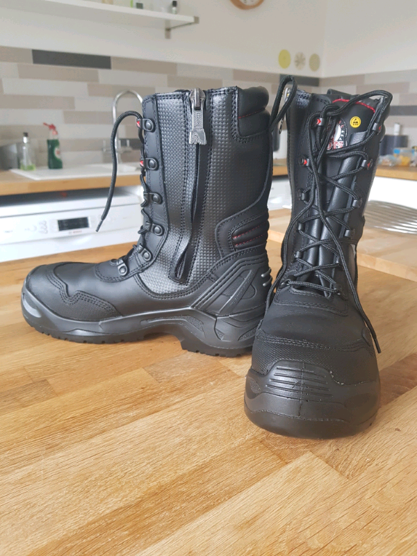 offshore safety boots with side zip